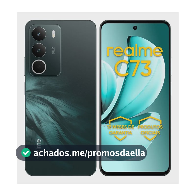 Celular Smartphone Realme C73 128gb 4gb Ram Dual Sim 120hz 6000mAh Verde