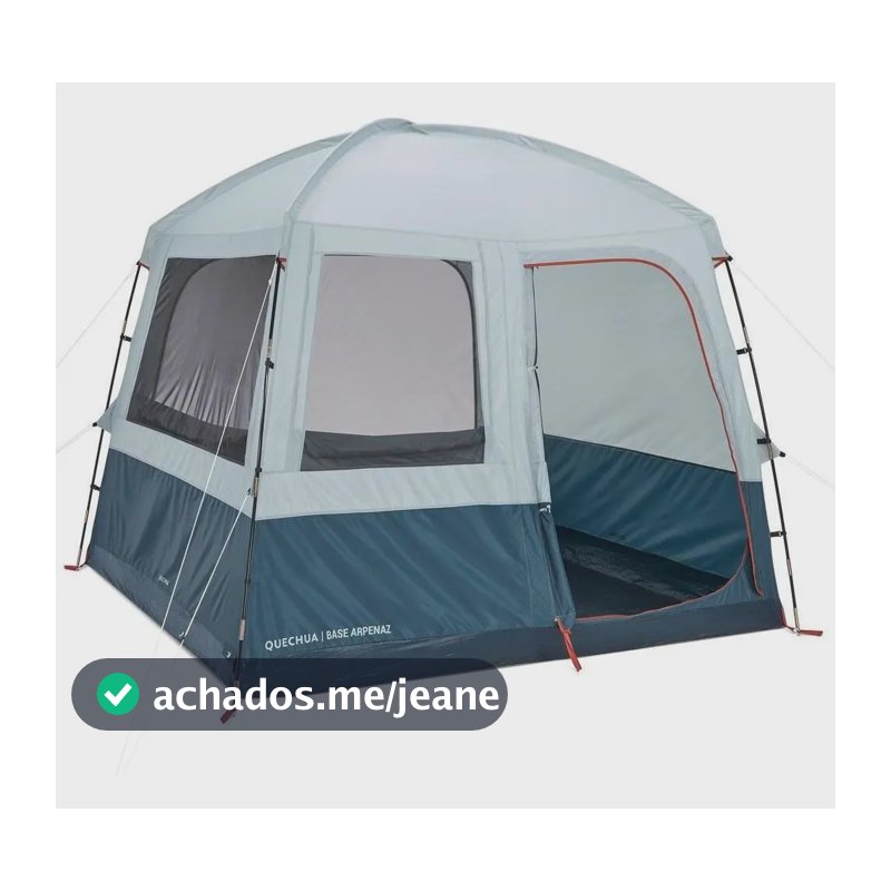 Gazebo De Camping Base Arpenaz 6 Pessoas Cor Verde
