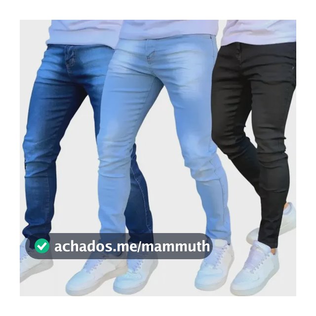 Kit 3 Calça Jeans Masculina Skinny Costura Reforçada