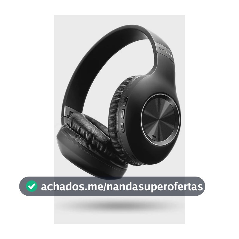 Fone de Ouvido Headphone AIWA HP-02-B Bluetooth ANC Alta Definição