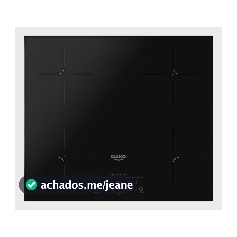 Cooktop Dako Supreme de Indução 4 Bocas Preto para Embutir