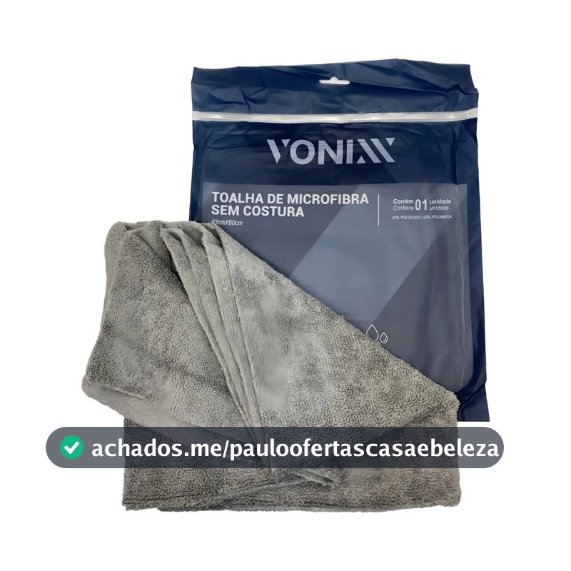 Toalha De Microfibra Sem Costura 350gsm 40x60 Vonixx