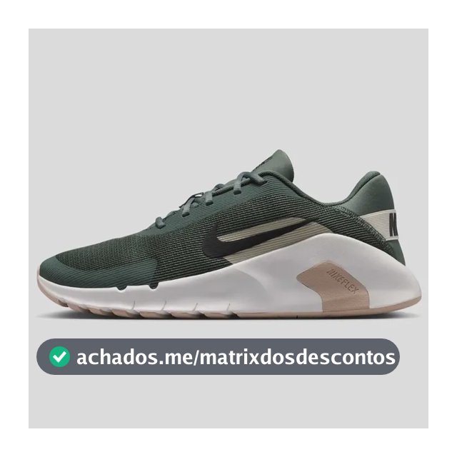 Tênis Nike Flex Train Masculino Verde Escuro/preto 37 Br