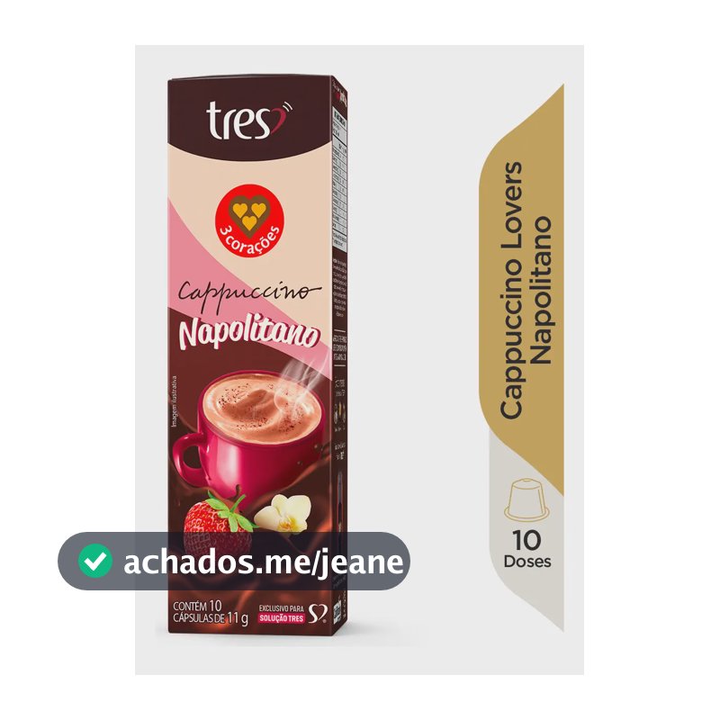 Caápsulas de Cappuccino Napolitano TRES Corações 10 unidades