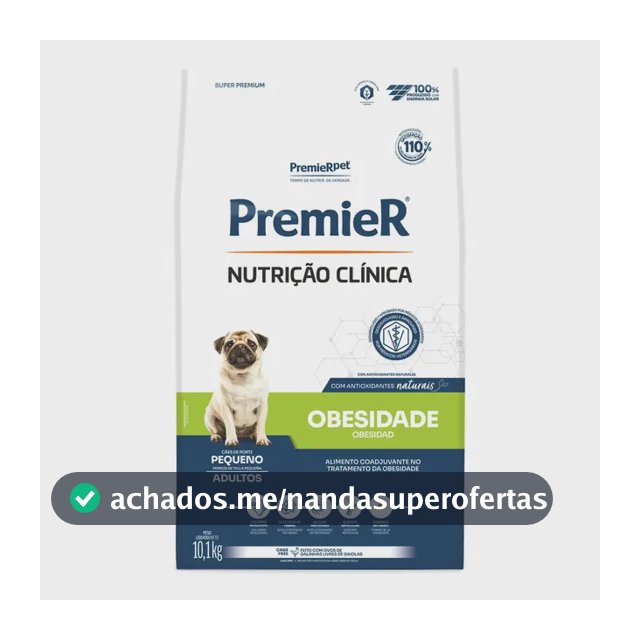 Ração Premier Obesidade para Cães Adultos Pequenos 10,1 kg