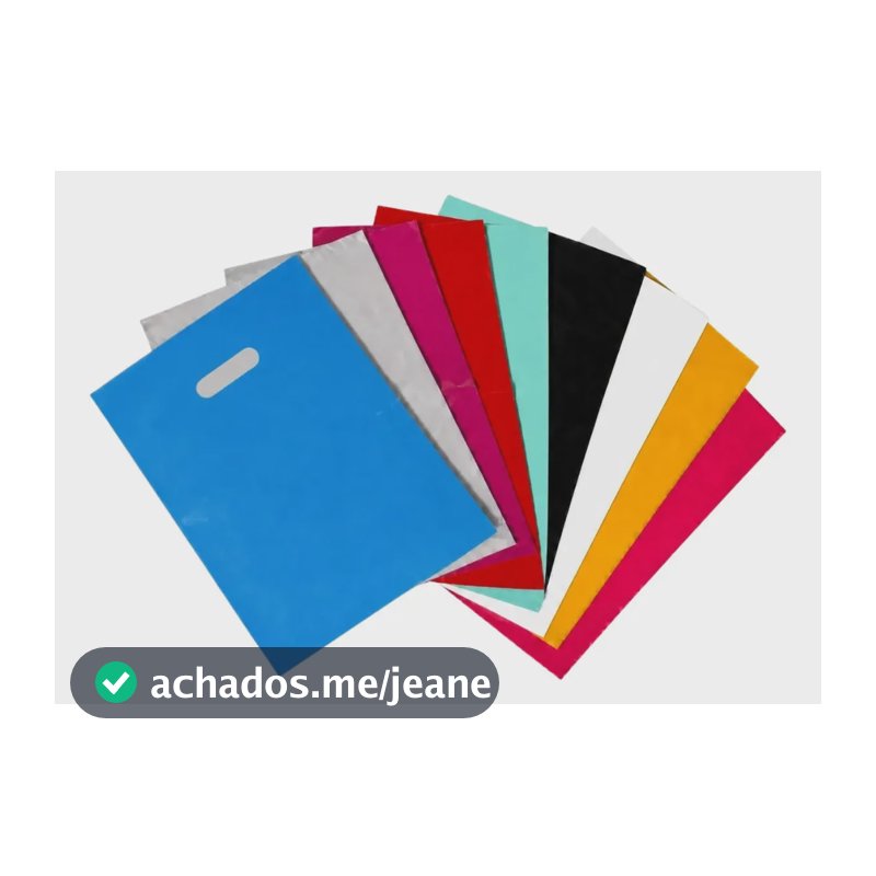 Sacola Boca De Palhaço 40x50 50 Unidades Sacolinha P/ Lojas Cor Azul Liso