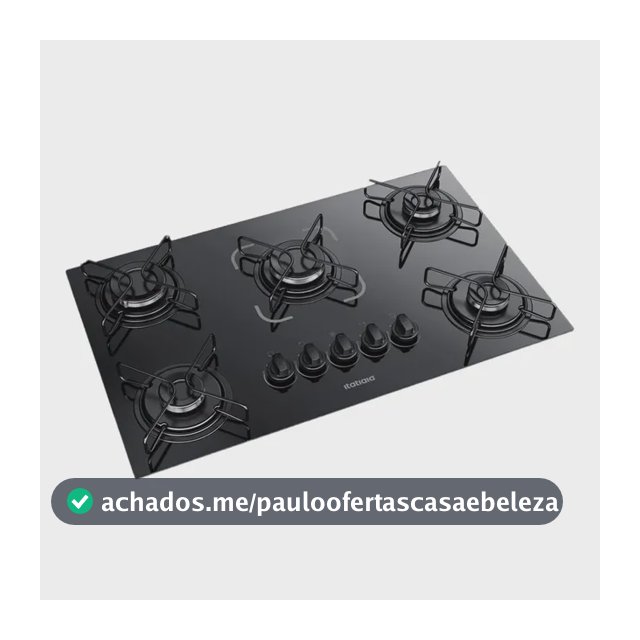 Cooktop Fogão Itatiaia Essencial 5 Bocas Bivolt Preto Preto 127/220v