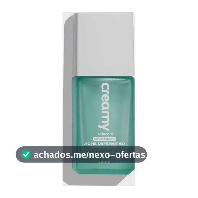 Creamy Skincare Sérum Antiacne Acne Defense 5d 30ml | Salicílico Concentrado, 5 Defesas Contra A Acne, Trata De Pele Acneica, Controla A Oleosidade, Diminui Brilho Excessivo | Uso Noturno E Diurno