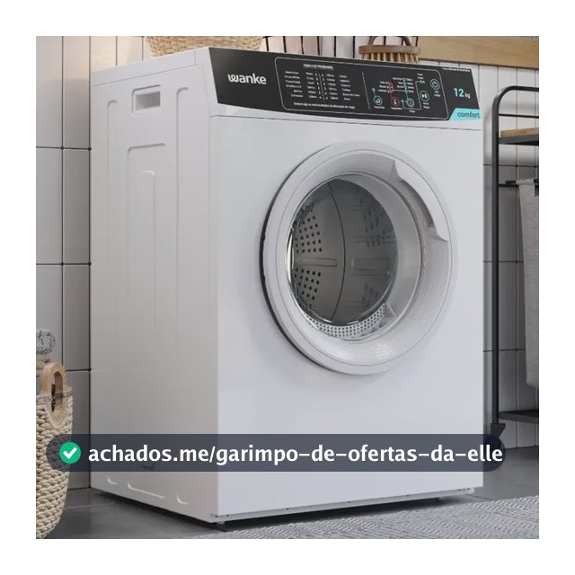 Secadora De Roupa De Piso Wanke 12kg Comfort 12 Programas Branco Promo Wave