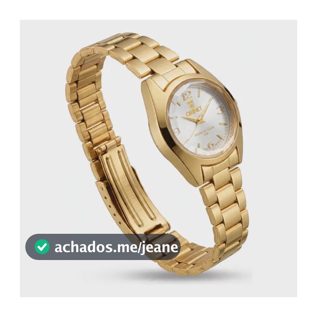 Relógio Feminino Orinet Original Resistente A Agua Luxo Gw Dourado Branco