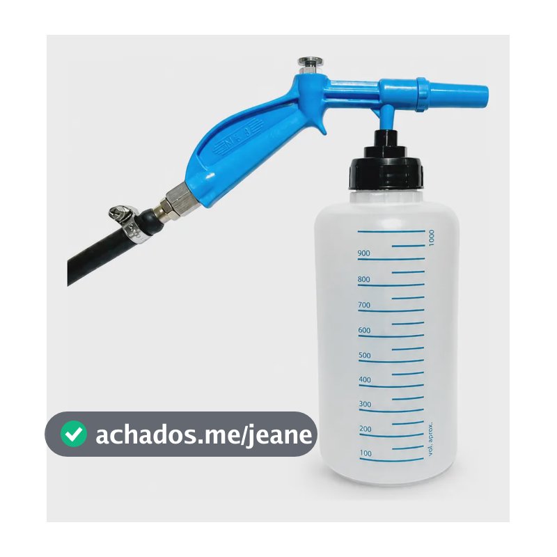 Pistola Pulverizadora Compressor + Frasco 1l Espumajet Azul Na