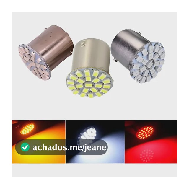 Kit 8 Lampada Led Traseira Freio Lanterna Seta Ré Automotivo 1156/1157 Prateado