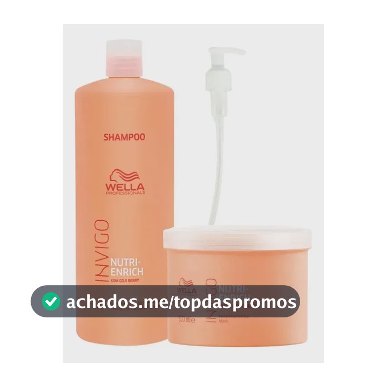 Kit Wella Nutri Enrich Shampoo 1000ml + Máscara 500ml Invigo