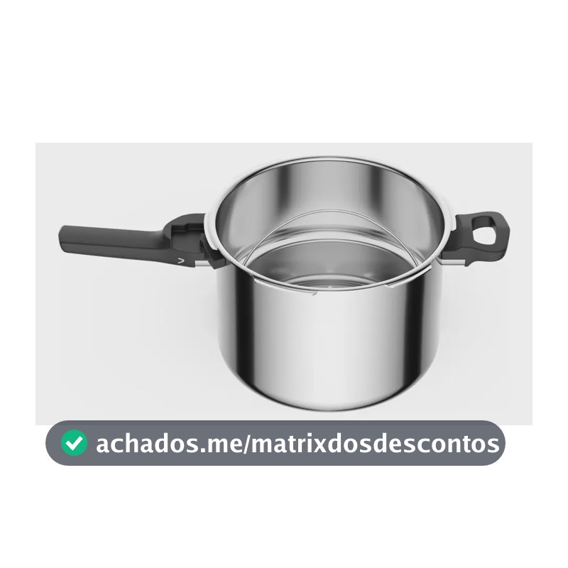 Panela De Pressão Rochedo Trendy Trendy 6 Litros Cinza (aço Inox)