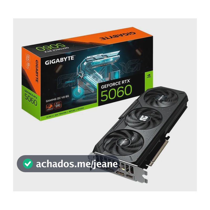 Placa De Vídeo Gigabyte Rtx 5060 Gaming Oc V2, 8gb, Gddr7