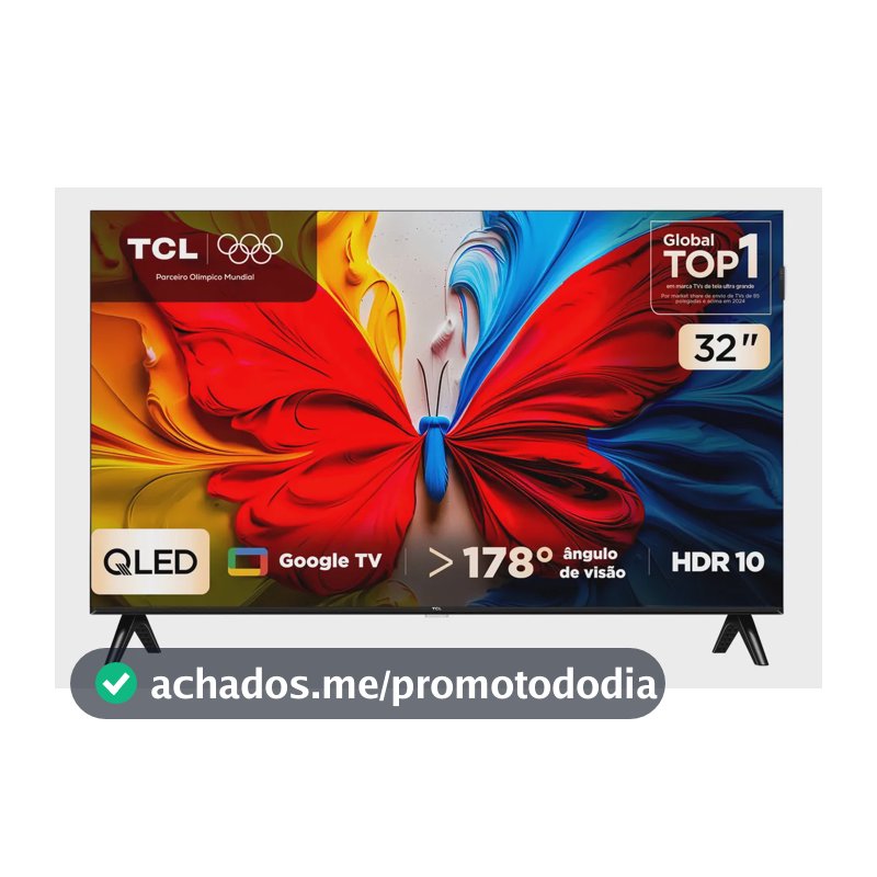 Smart Tv Tcl 32 Polegadas Qled Full Hd S5k Wifi Bluetooth Google Tv 2 Hdmi Hdr10 Dolby Audio 32s5k