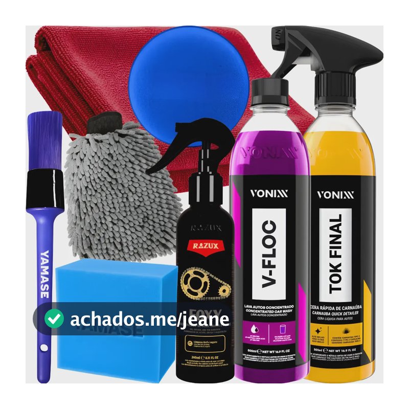 Kit Desengraxante Para Moto Vonixx V Floc Shampoo 500ml