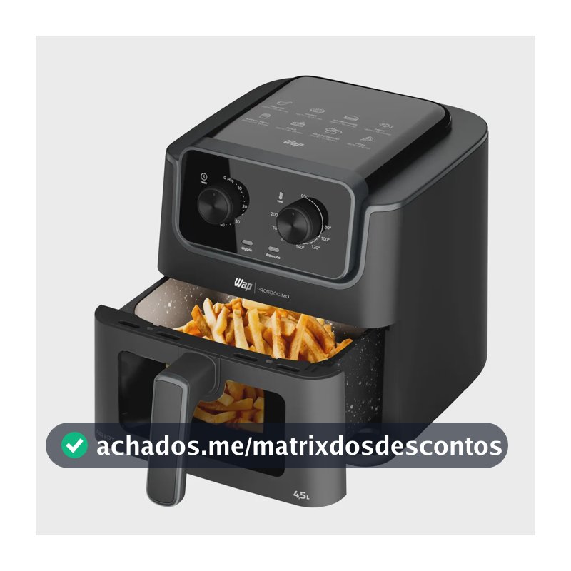 Wap Af01 Airfryer 4,5l Visor Com Luz Interna Antiaderente 127V