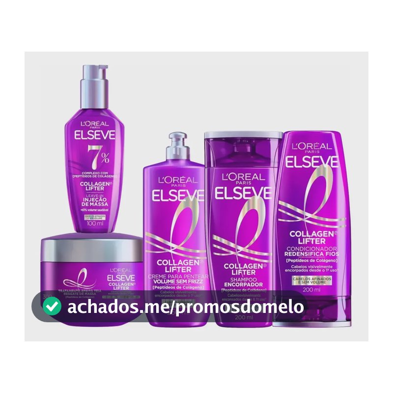 Kit Elseve Colageno Lifter Sh+cond+trat+creme+leave-in