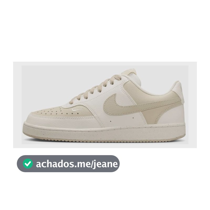 Tênis Nike Court Vision Next Nature Feminino Bege/branco 37 Br