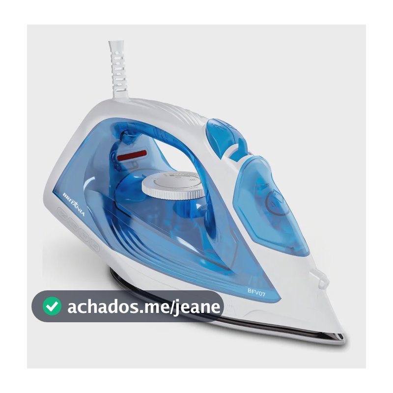 Ferro De Passar A Vapor Britânia Base Antiaderente Bfv07 Cor Azul