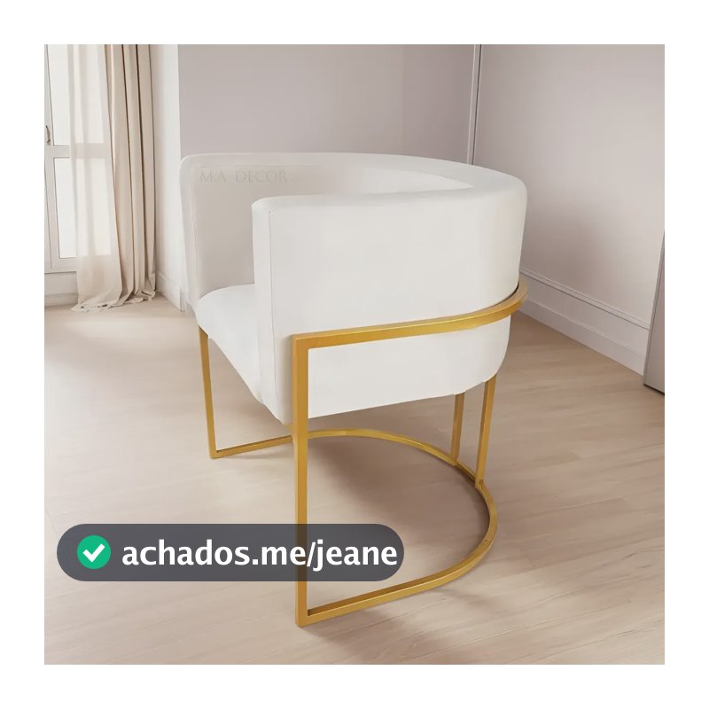 Poltrona Decorativa Base Metal Luxo Dourada Cores Variadas Variadas Veludo Liso