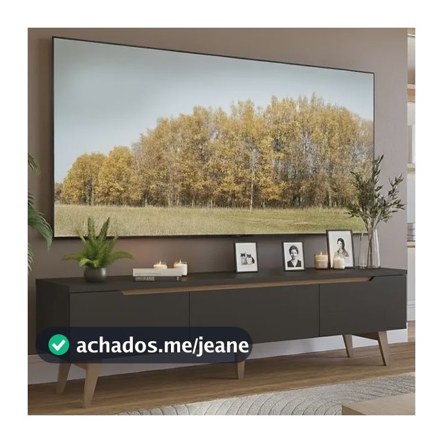 Rack Tv Até 80 Polegadas 180cm 2 Por 1 Gav Toronto Madesa Pr Preto
