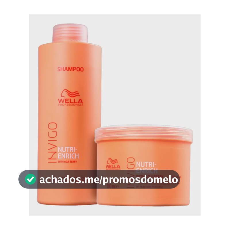 Wella Professionals Invigo Nutri Enrich Kit Shampoo 1000ml + Máscara 500ml