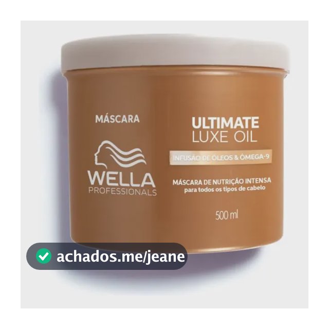 Máscara Wella Professionals Ultimate Luxe Oil 500ml