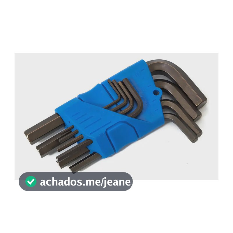 Conjunto de chaves métricas L Allen Gedore de 2 a 10 mm e 8 peças
