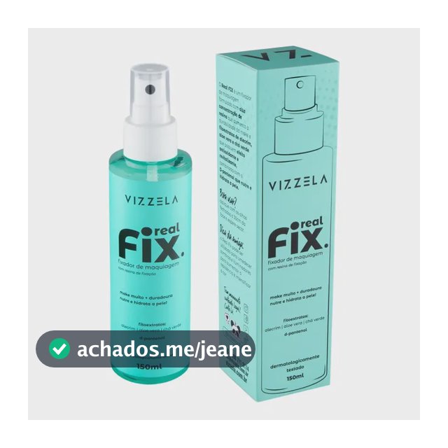 Fixador Bruma Maquiagem Real Fix Spray Longa Duração Incolor