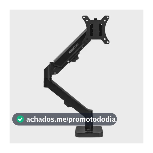 Suporte Articulado Para Monitor 13 a 32 Pistão a Gás Ajustável Zinnia Nimbo 110 Preto