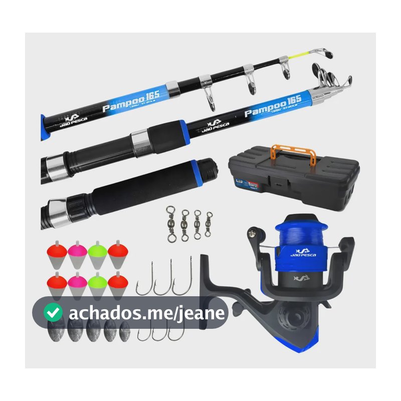 Kit De Pesca Vara + Molinete E Acessorios Completo