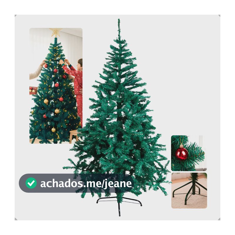 Árvore de Natal TREELAR 1,8m Verde 720 Galhos Pinheiro Canadense Luxo