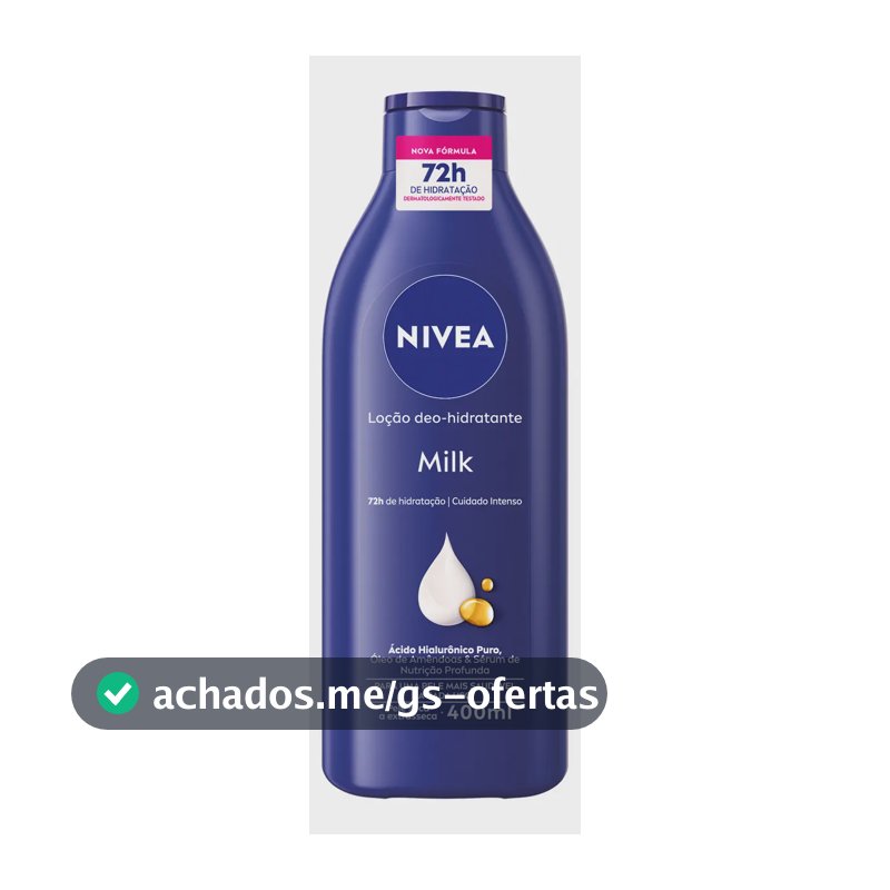 Nivea Loção deo-hidratante Milk 400ml Hidratação Profunda 72h