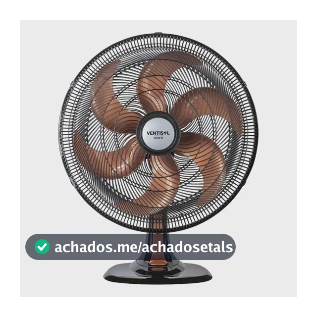 Ventilador Oscilante Mesa Turbo 50cm 6 Pás Bronze Ventisol