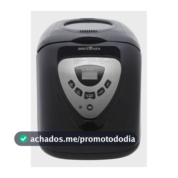 Panificadora Multipane 12P Com Função Timer e Antiaderente Potência de 550W Cor Preto Britânia