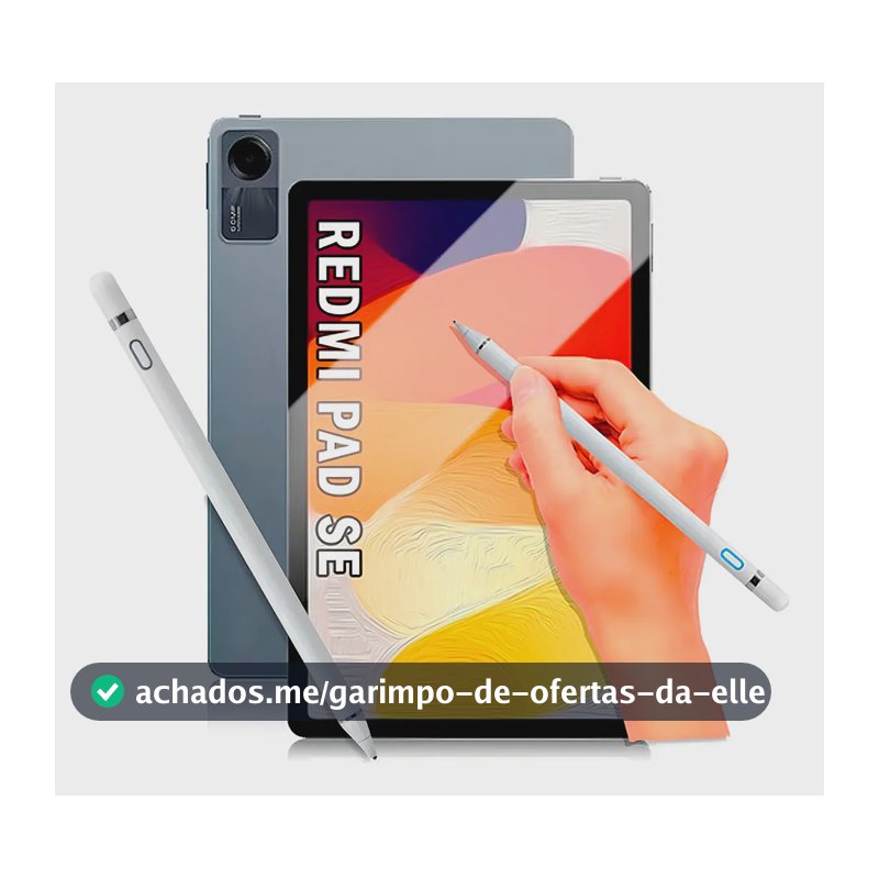 Caneta Touch Capacitiva Genai Pencil p/ Xiaomi Redmi Pad SE 11.0" USB-C