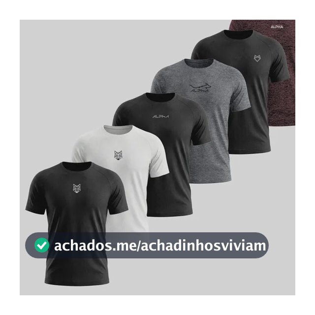 Kit 6 Camisetas Mais Procuradas Alpha