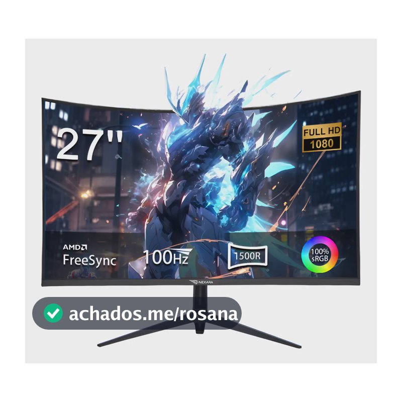 Monitor Curvo Nexara 27” Full HD 100Hz AMD FreeSync 100% sRGB VA