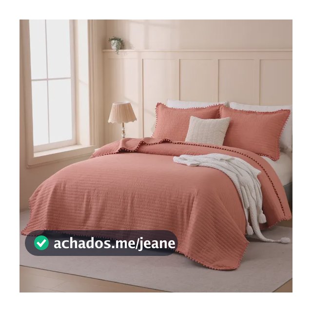 Kit Cobre Leito Colcha Casal 3 Peças 300 Fios Pompeia
