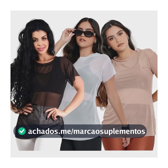 Kit 3 Blusas De Tule Academia Fitness 10736