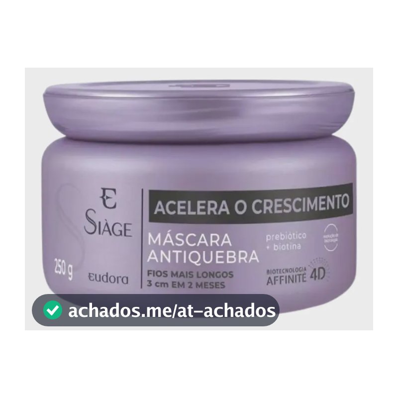 Máscara Antiquebra Eudora Siàge Acelera o Crescimento 250g