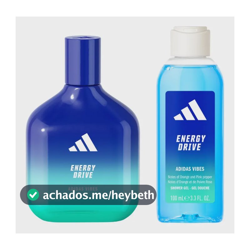 Kit Vibes Energy Drive Perfume Masculino 100 Ml + Shower Gel 100 Ml Adidas
