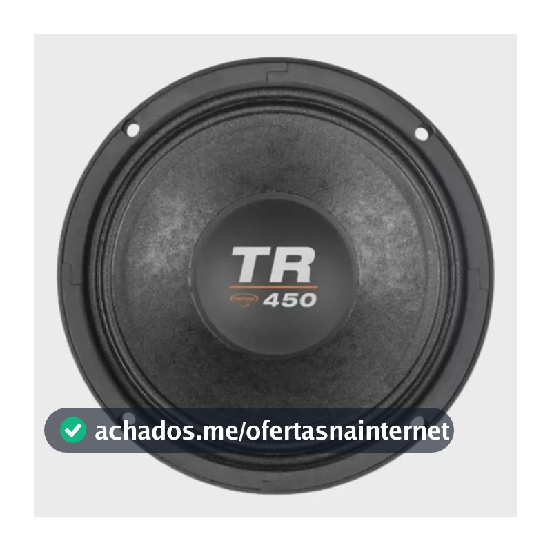 Alto Falante Médio Grave 8 Pol Triton Tr450 8 Ohms 450w Rms Preto