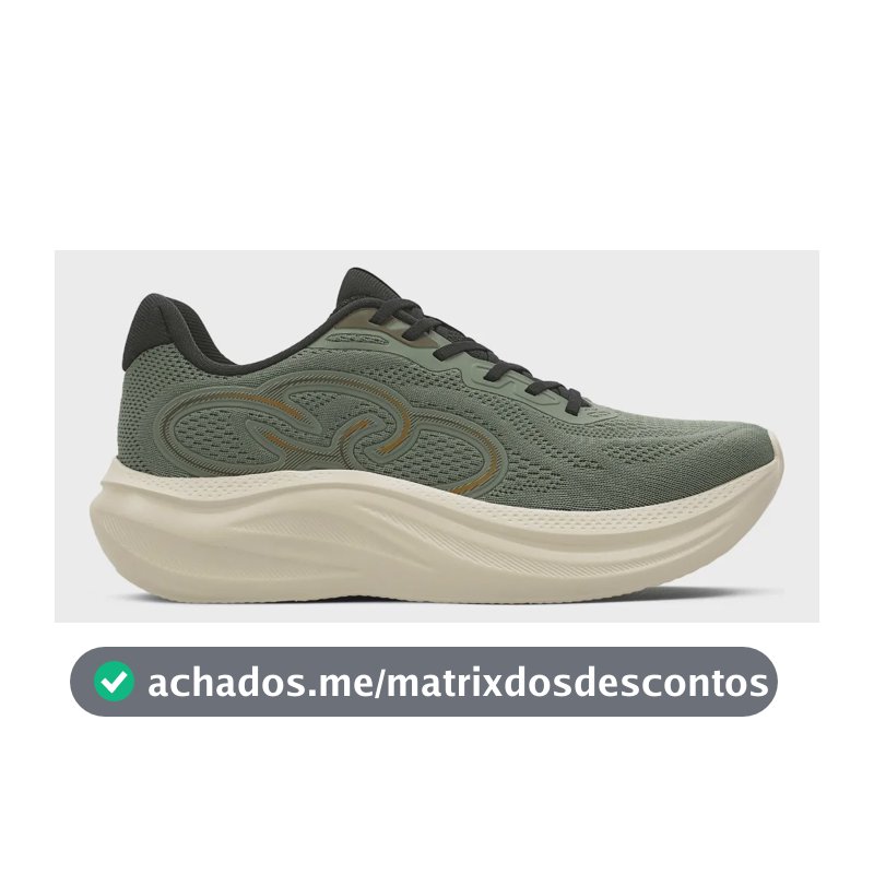Tênis Masculino Rush Olympikus Militar/preto Liso 39 Br