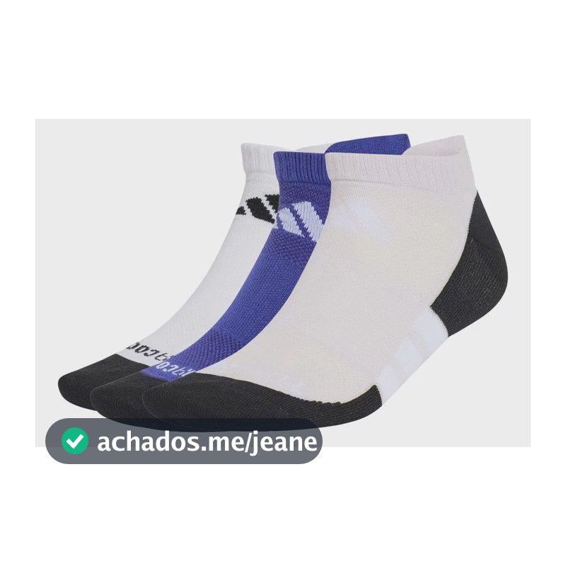 Meias Finas Leves Cano Baixo Climacool Performance (3 Pares) adidas Púrpura G