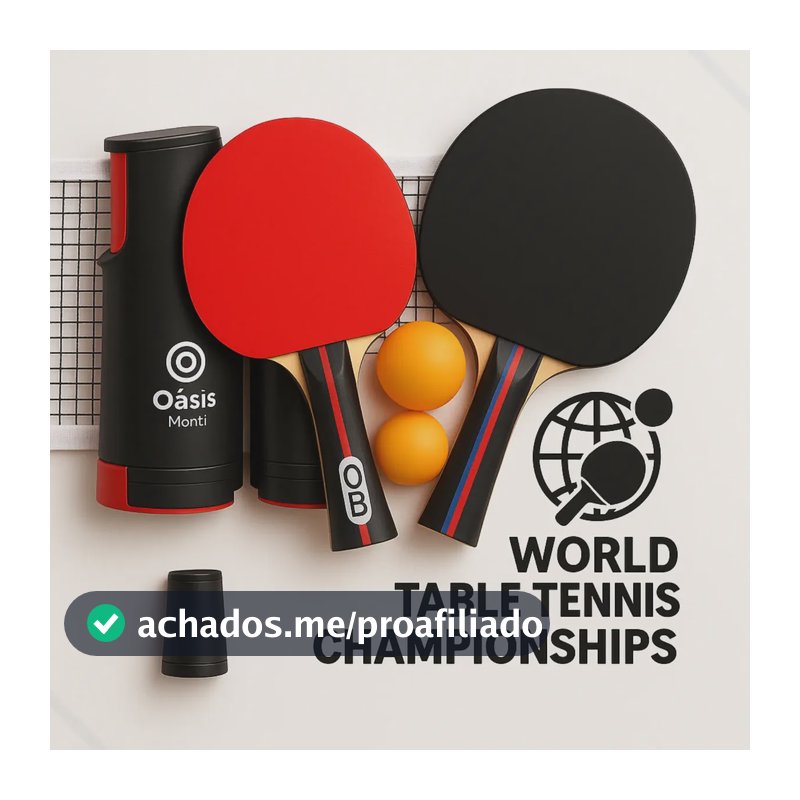 Kit Ping Pong Rede Retrátil Raquete Profissional 3 Bolinhas
