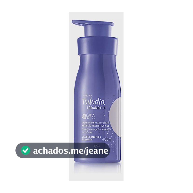 Creme Corporal Tododia Natura Chá de Camomila Lavanda 400ml