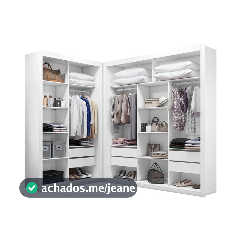 Closet Modulado 6 Gavetas Amoudi Móveis Cor Branco
